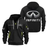 Hoodie Half Zipper Exclusive Logo Gift For Premium Road Vehicle Enthusiasts CAR200 - Black