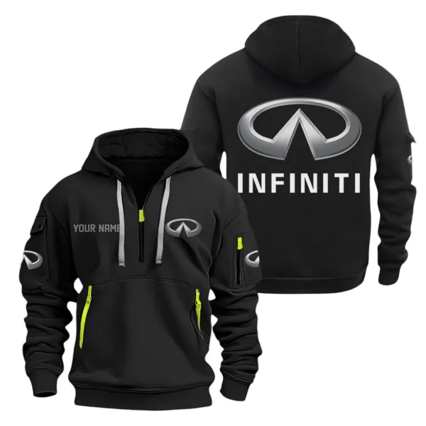 Hoodie Half Zipper Exclusive Logo Gift For Premium Road Vehicle Enthusiasts CAR200 - Black