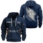 Exclusive Logo Hoodie Half Zipper For High-End Crossover Enthusiasts, Gift For High-End Crossover Fans CAR170 - Navy