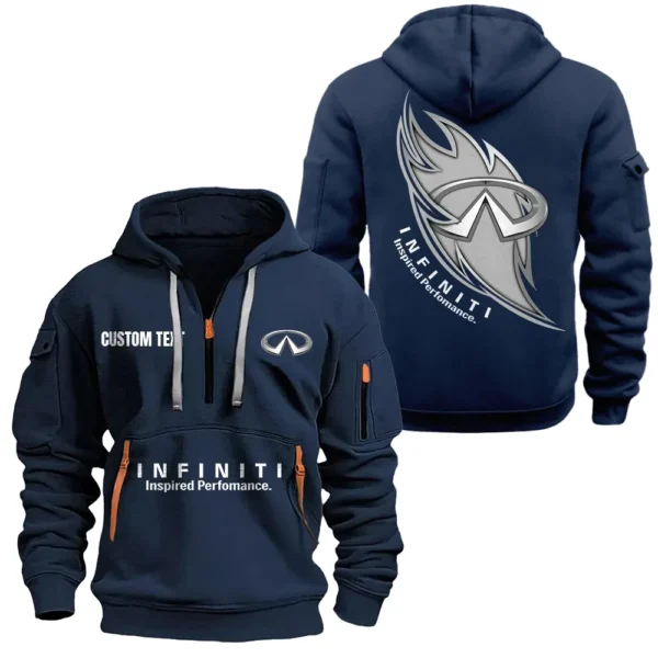 Exclusive Logo Hoodie Half Zipper For High-End Crossover Enthusiasts, Gift For High-End Crossover Fans CAR170 - Navy