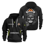 Hoodie Half Zipper Exclusive Logo Gift For Heavy-Duty Rig Enthusiasts CAR166 - Black