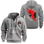 Hoodie Half Zipper Exclusive Logo Gift For Farm Machine Enthusiasts CAR170 - Gray