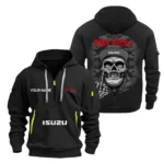 Hoodie Half Zipper Exclusive Logo Gift For Heavy-Duty Ride Enthusiasts CAR166 - Black