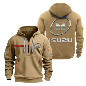 All-Terrain Truck Hoodie Half Zipper, All Over Print Hoodie Gift For All-Terrain Truck Enthusiasts CAR200 - Khaki