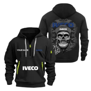 Hoodie Half Zipper Exclusive Logo Gift For Urban Vehicle Enthusiasts CAR166 - Black