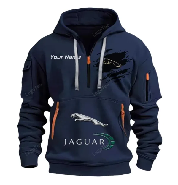 Hoodie Half Zipper Exclusive Logo Gift For Premium Off-Road Auto Enthusiasts CAR113 - Navy