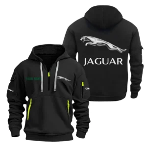 Hoodie Half Zipper Exclusive Logo Gift For Outdoor Lifestyle Vehicle Enthusiasts CAR200 - Black
