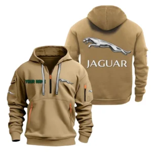 Adventure Utility Vehicle Hoodie Half Zipper, Exclusive Logo Hoodie For Adventure Utility Vehicle Enthusiasts CAR200 - Khaki