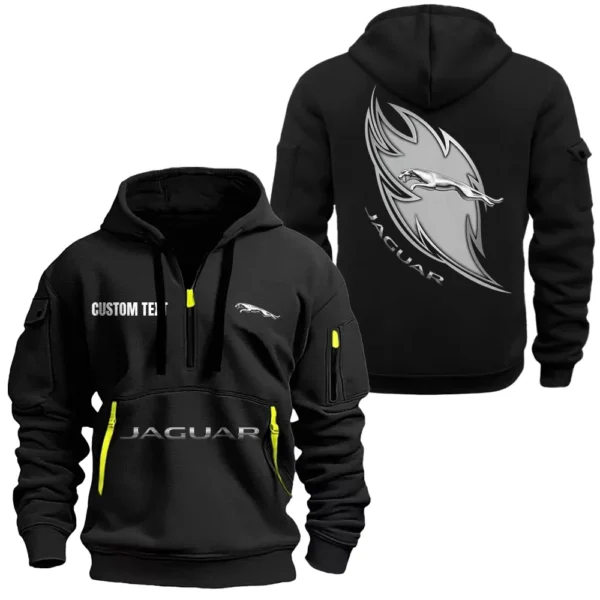 Adventure Utility Vehicle Hoodie Half Zipper, Exclusive Logo Hoodie For Adventure Utility Vehicle Enthusiasts CAR170 - Black