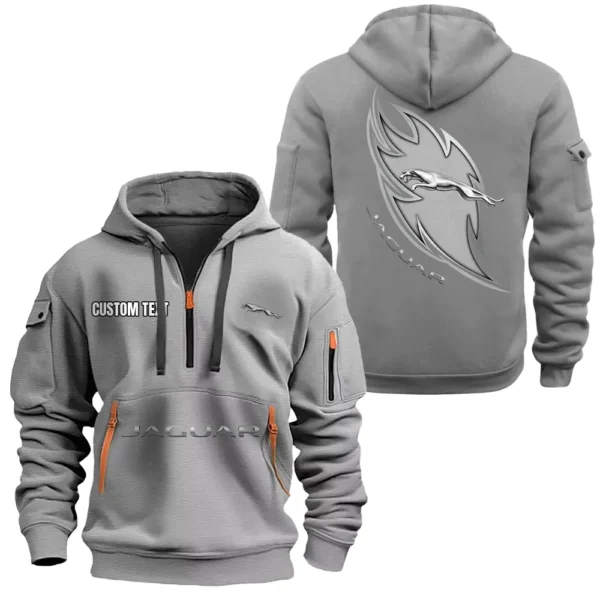 Hoodie Half Zipper Exclusive Logo Gift For Outdoor Lifestyle Vehicle Enthusiasts CAR170 - Gray