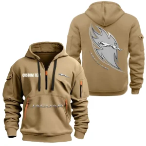 Hoodie Half Zipper Exclusive Logo Gift For Adventure Utility Vehicle Enthusiasts CAR170 - Khaki