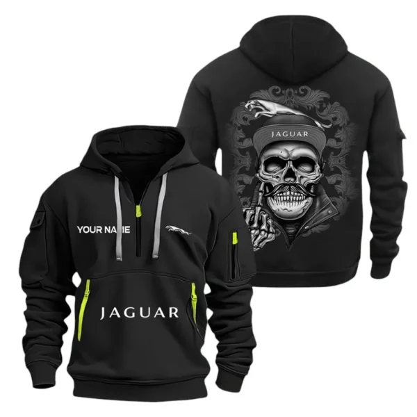 Hoodie Half Zipper Exclusive Logo Gift For Off-Road Car Enthusiasts CAR166 - Black