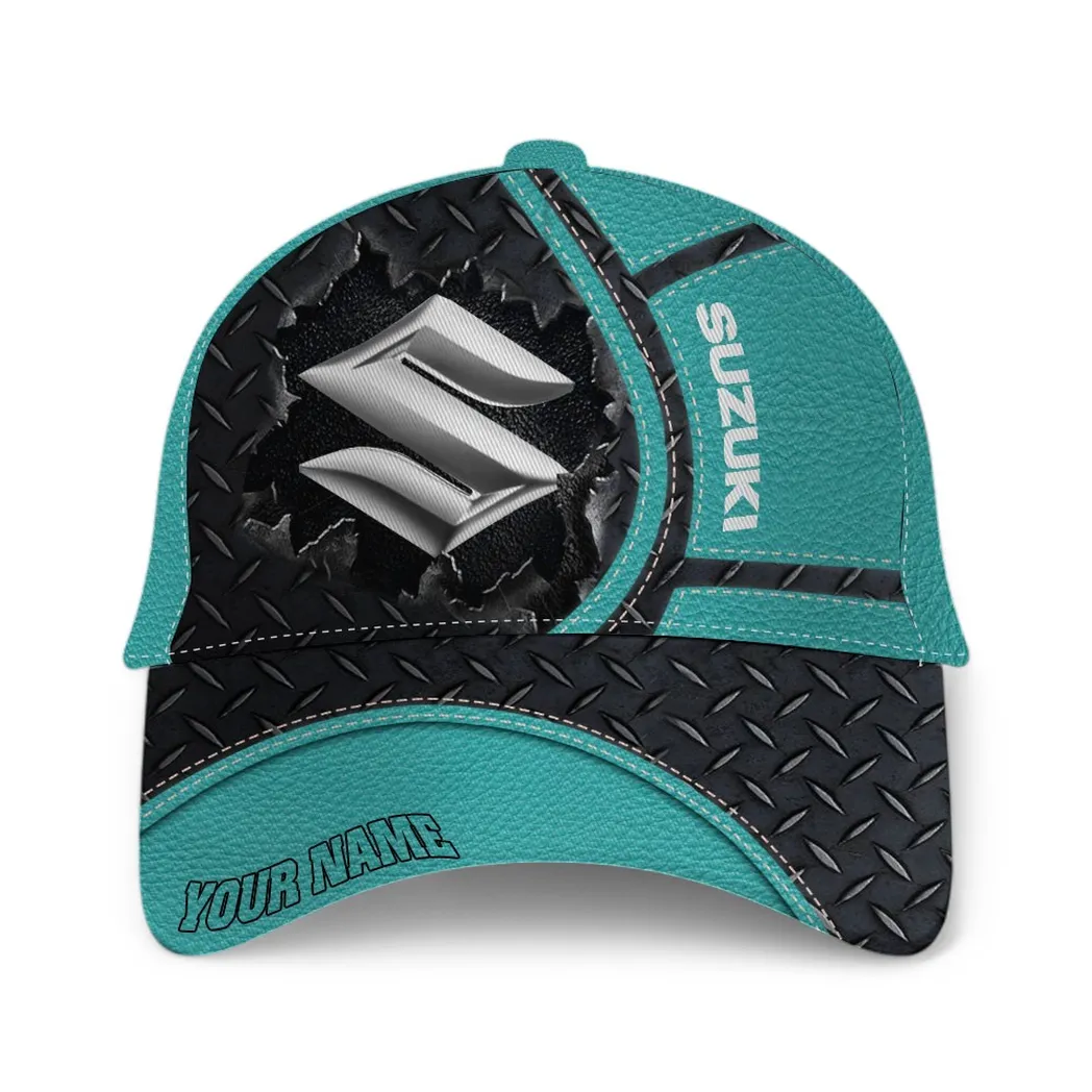JDM Bike Classic Cap, Engine Vibe Baseball Cap For Auto Enthusiasts CAR490 - Cyan
