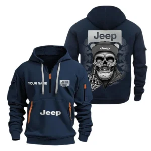 Hoodie Half Zipper Exclusive Logo Gift For 4x4 Vehicle Maker Enthusiasts CAR166 - Navy