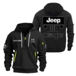 Adventure Utility Vehicle Hoodie Half Zipper, Exclusive Logo Hoodie For Adventure Utility Vehicle Enthusiasts CAR200 - Black