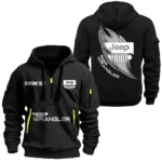4x4 Vehicle Maker Hoodie Half Zipper, Exclusive Logo Hoodie For 4x4 Vehicle Maker Enthusiasts CAR170 - Black