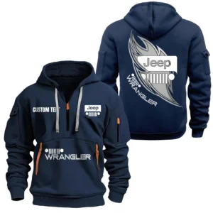 Exclusive Logo Hoodie Half Zipper For Adventure Utility Vehicle Enthusiasts, Gift For Adventure Utility Vehicle Fans CAR170 - Navy
