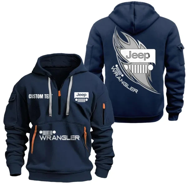 Exclusive Logo Hoodie Half Zipper For Adventure Utility Vehicle Enthusiasts, Gift For Adventure Utility Vehicle Fans CAR170 - Navy