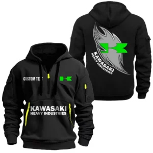 Performance Motorcycle Hoodie Half Zipper, Exclusive Logo Hoodie For Performance Motorcycle Enthusiasts CAR170 - Black