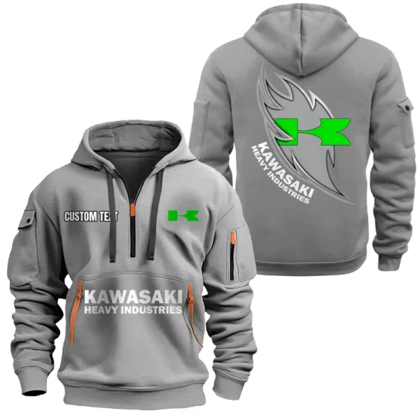 Hoodie Half Zipper Exclusive Logo Gift For Street Racer Enthusiasts CAR170 - Gray