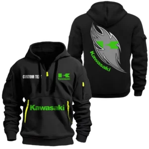 Hoodie Half Zipper Exclusive Logo Gift For High-Speed Two-Wheeler Enthusiasts CAR170 - Black