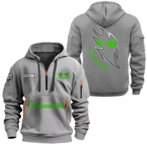 Hoodie Half Zipper Exclusive Logo Gift For Agile Street Bike Enthusiasts CAR170 - Gray