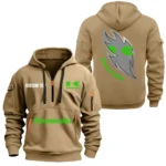 Hoodie Half Zipper Exclusive Logo Gift For Rider’s Choice Bike Enthusiasts CAR170 - Khaki