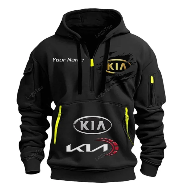 Hoodie Half Zipper Exclusive Logo Gift For Small City Car Enthusiasts CAR113 - Black