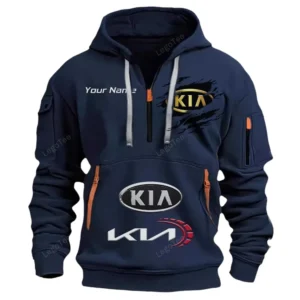 Hoodie Half Zipper Exclusive Logo Gift For Compact SUV Enthusiasts CAR113 - Navy