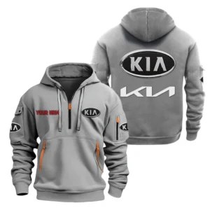 Passenger Ride Hoodie Half Zipper, All Over Print Hoodie Gift For Passenger Ride Enthusiasts CAR200 - Gray