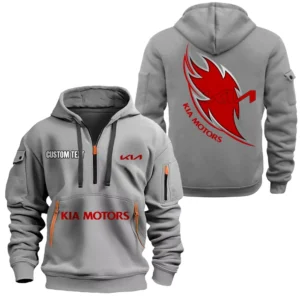 Hoodie Half Zipper Exclusive Logo Gift For Small City Car Enthusiasts CAR170 - Gray