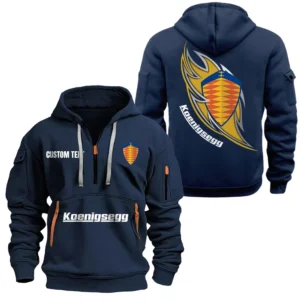Hoodie Half Zipper Exclusive Logo Gift For Elite Roadster Enthusiasts CAR170 - Navy