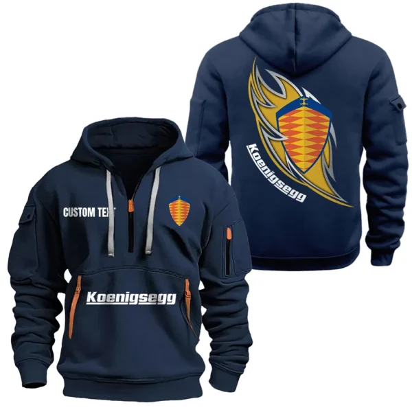 Hoodie Half Zipper Exclusive Logo Gift For Elite Roadster Enthusiasts CAR170 - Navy