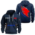 Hoodie Half Zipper Exclusive Logo Gift For Truck Enthusiasts CAR170 - Navy