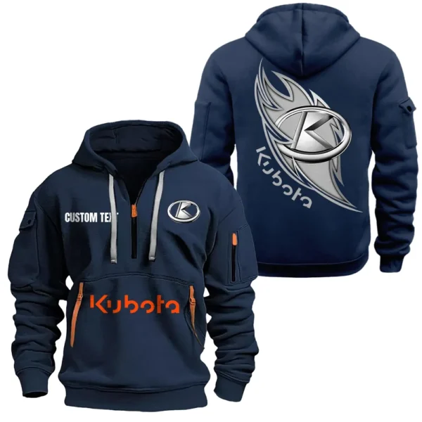 Hoodie Half Zipper Exclusive Logo Gift For Reliable Work Tractor Enthusiasts CAR170 - Navy