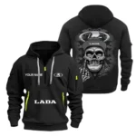 Hoodie Half Zipper Exclusive Logo Gift For Compact SUV Enthusiasts CAR166 - Black