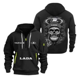 Hoodie Half Zipper Exclusive Logo Gift For Compact SUV Enthusiasts CAR166 - Black