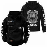 Budget Vehicle Tactical Quarter Zip Hoodie, Exclusive Logo Hoodie For Car Enthusiasts CAR106 - Black