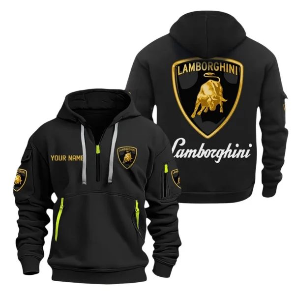 Luxury Coupe Auto Hoodie Half Zipper, Exclusive Logo Hoodie For Luxury Coupe Auto Enthusiasts CAR200 - Black
