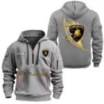 Car High-Performance Hoodie Half Zipper, All Over Print Hoodie Gift For Car High-Performance Enthusiasts CAR170 - Gray