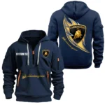 Auto Exotic Coupe Hoodie Half Zipper, All Over Print Hoodie Gift For Auto Exotic Coupe Enthusiasts CAR170 - Navy