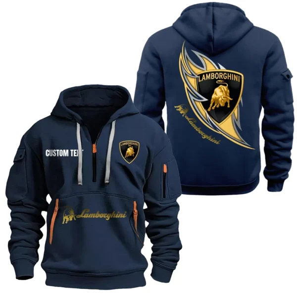 Auto Exotic Coupe Hoodie Half Zipper, All Over Print Hoodie Gift For Auto Exotic Coupe Enthusiasts CAR170 - Navy