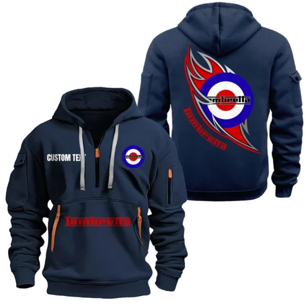 Road Bike Hoodie Half Zipper, All Over Print Hoodie Gift For Road Bike Enthusiasts CAR170 - Navy