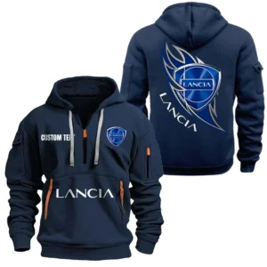 Hoodie Half Zipper Exclusive Logo Gift For Vintage Legend Enthusiasts CAR170 - Navy