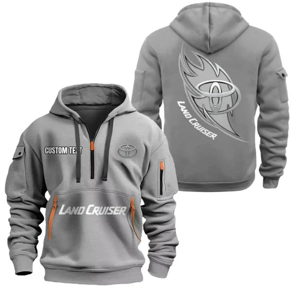 Hoodie Half Zipper Exclusive Logo Gift For Adventure Truck Enthusiasts CAR170 - Gray