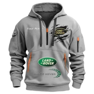 Hoodie Half Zipper Exclusive Logo Gift For Rugged Terrain Auto Enthusiasts CAR113 - Gray