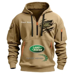 Hoodie Half Zipper Exclusive Logo Gift For All-Terrain SUV Enthusiasts CAR113 - Khaki