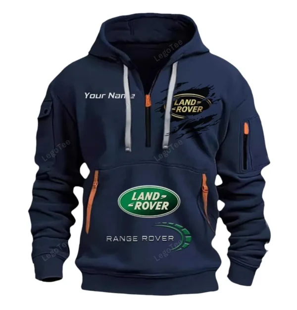 Hoodie Half Zipper Exclusive Logo Gift For Outdoor Lifestyle Vehicle Enthusiasts CAR113 - Navy