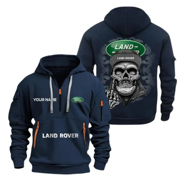 Hoodie Half Zipper Exclusive Logo Gift For Premium Off-Road Ride Enthusiasts CAR166 - Navy