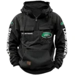 Utility Auto Maker Tactical Quarter Zip Hoodie, Exclusive Logo Hoodie For Car Enthusiasts CAR164 - Black